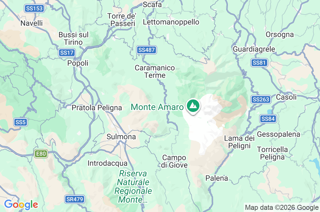 Roccacaramanico Area Map