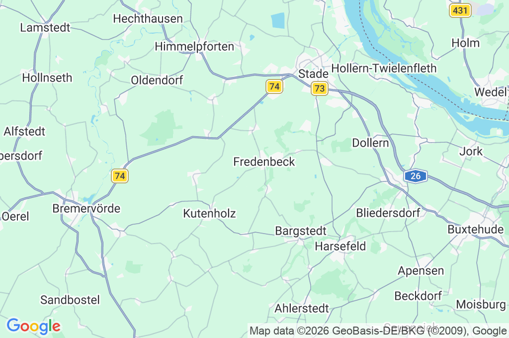 Fredenbeck Area Map Fredenbeck Area Map