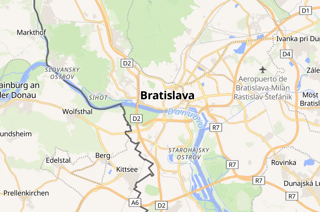 Castillo de Bratislava Area Map