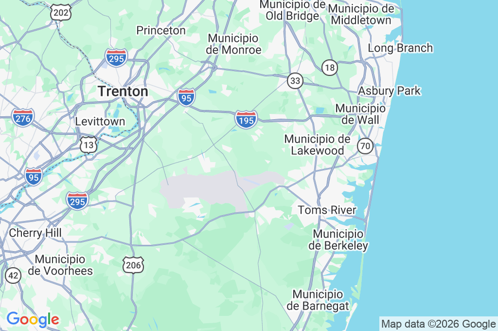 Nueva Jersey Area Map Nueva Jersey Area Map