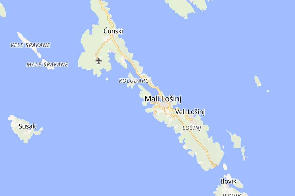 Mali Lošinj Area Map Mali Lošinj Area Map