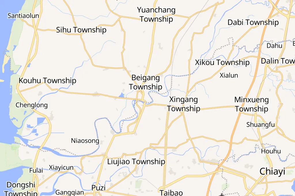Templo Chaotian de Beigang Area Map