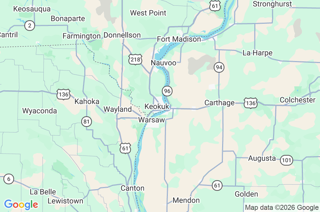 Keokuk Area Map Keokuk Area Map