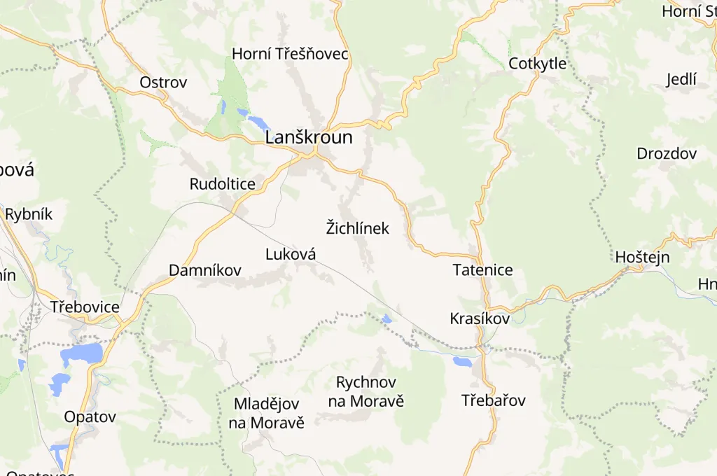 Žichlínek Area Map