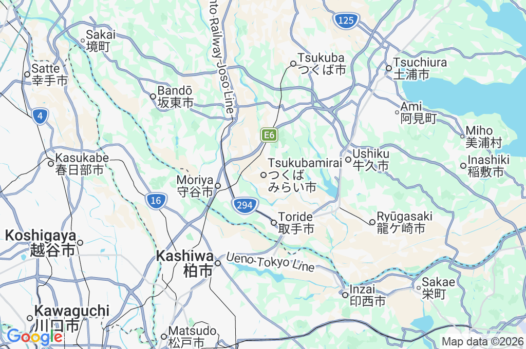 Tsukubamirai Area Map Tsukubamirai Area Map