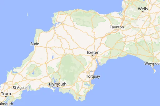 Map of Devon