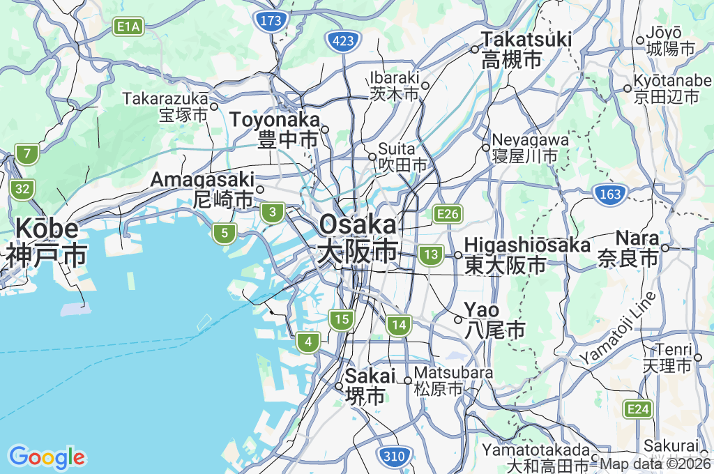 Osaka Area Map Osaka Area Map