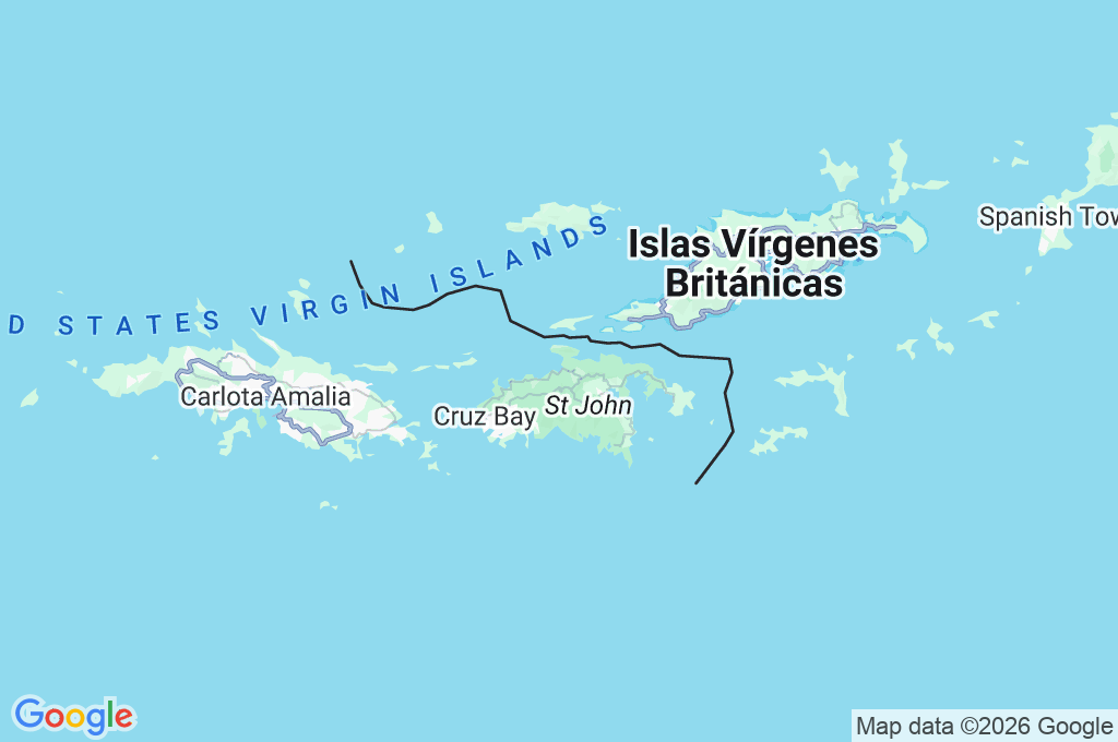 Playa de Maho Bay Area Map