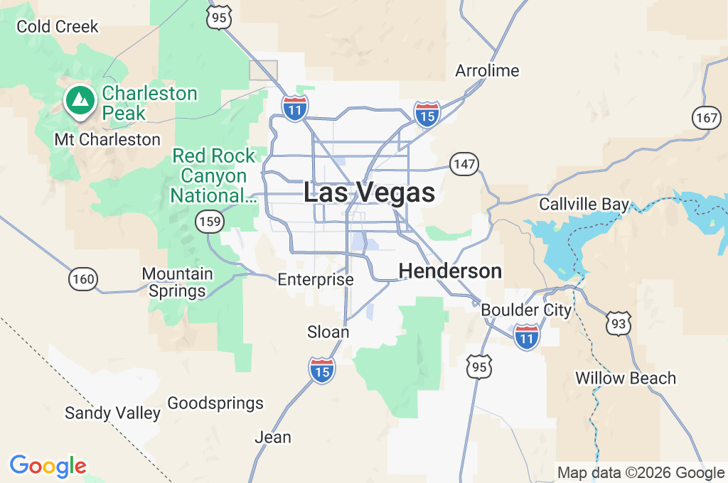Aeropuerto Internacional Harry Reid Area Map
