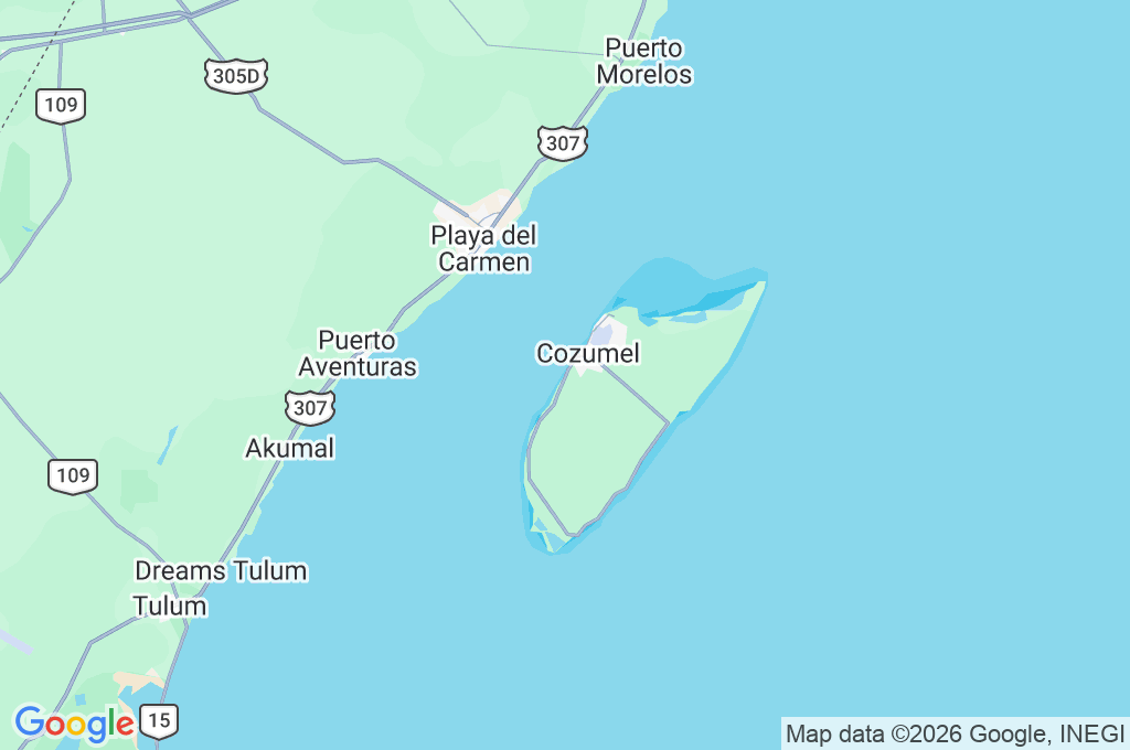 Grand Park Royal Cozumel Area Map