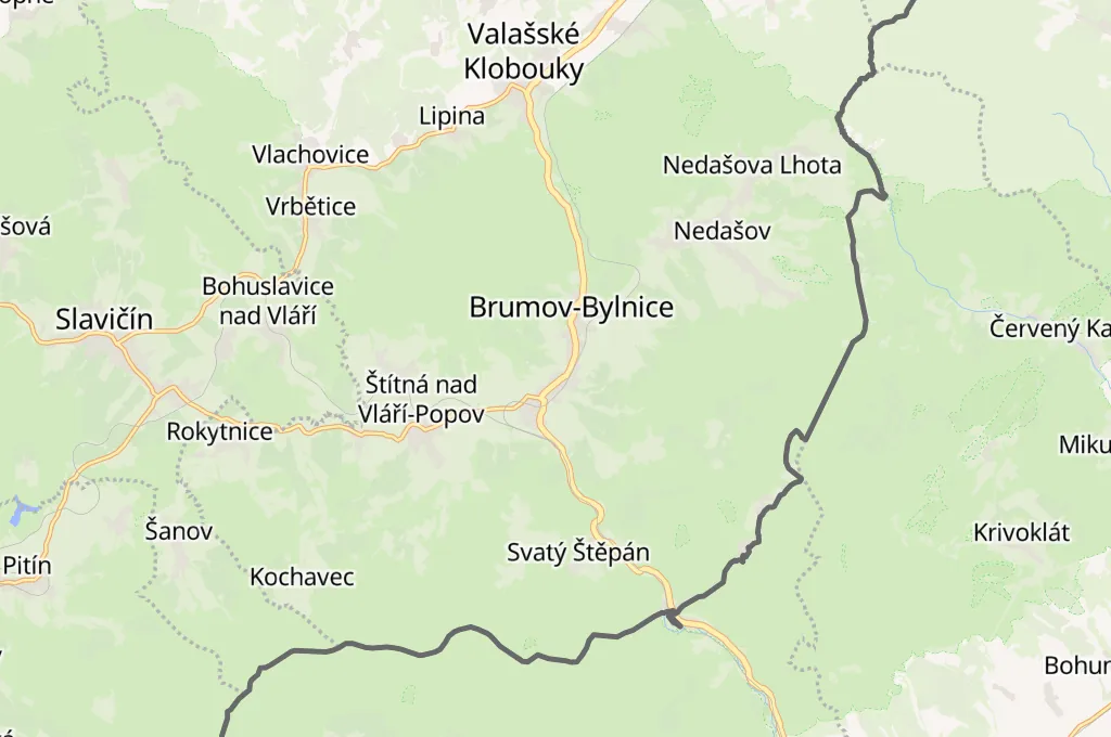 Brumov-Bylnice Area Map