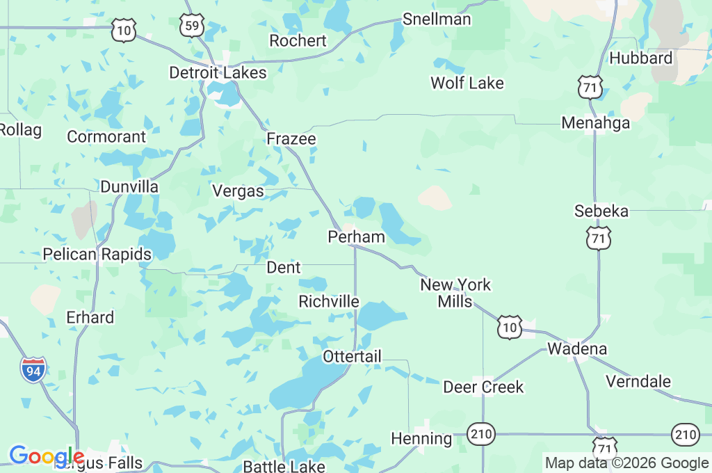 Perham Area Map Perham Area Map