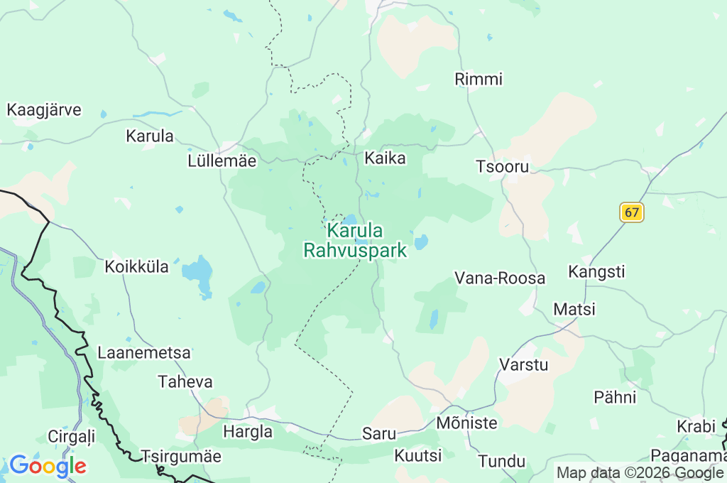 Parque Nacional de Karula Area Map