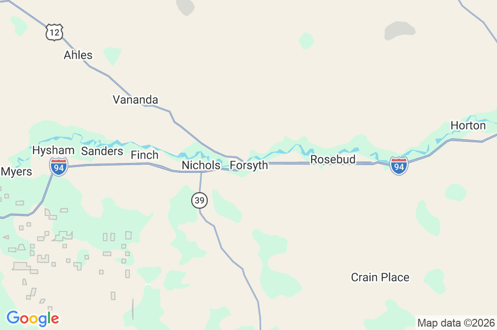 Forsyth Area Map