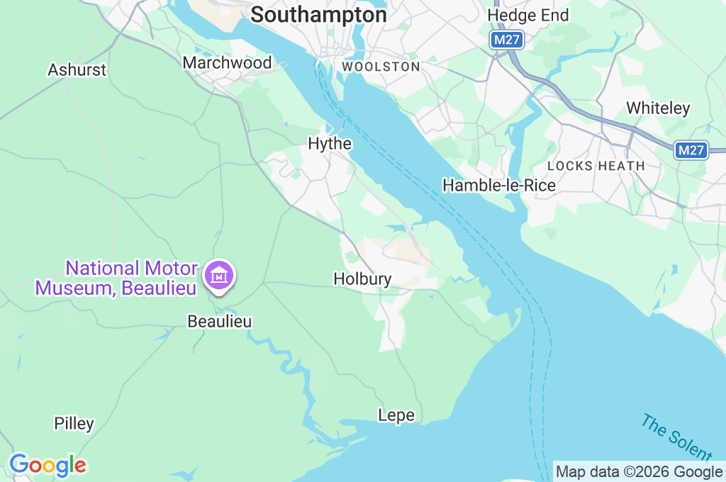 Fawley Area Map