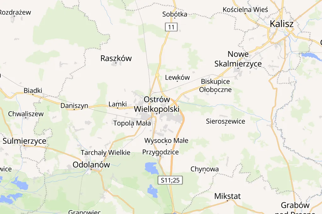 Ostrów Wielkopolski Area Map Ostrów Wielkopolski Area Map