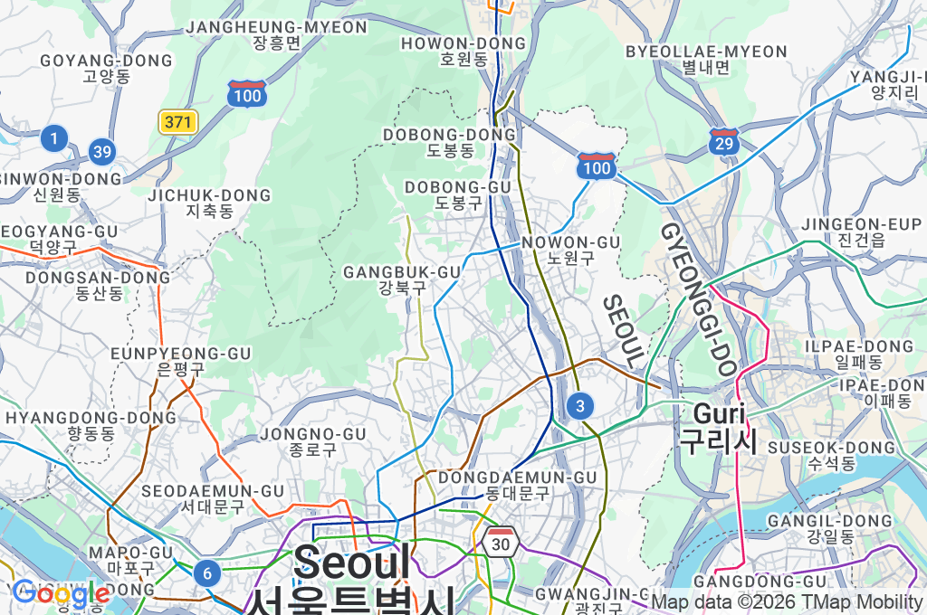 Arroyo Uicheon Area Map