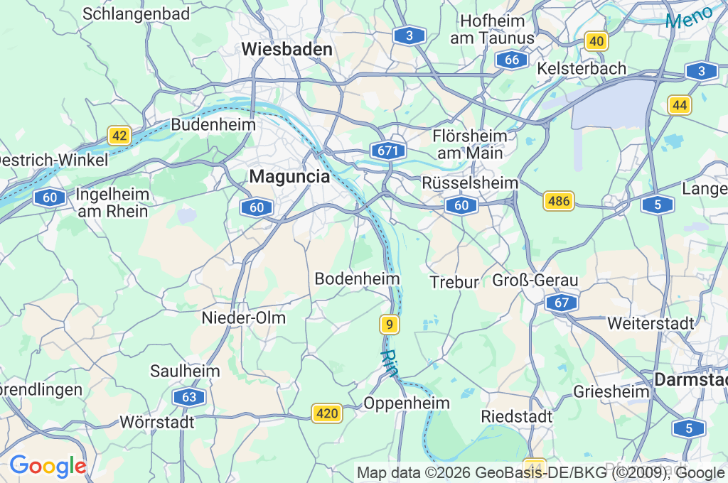 Mainz Area Map Mainz Area Map