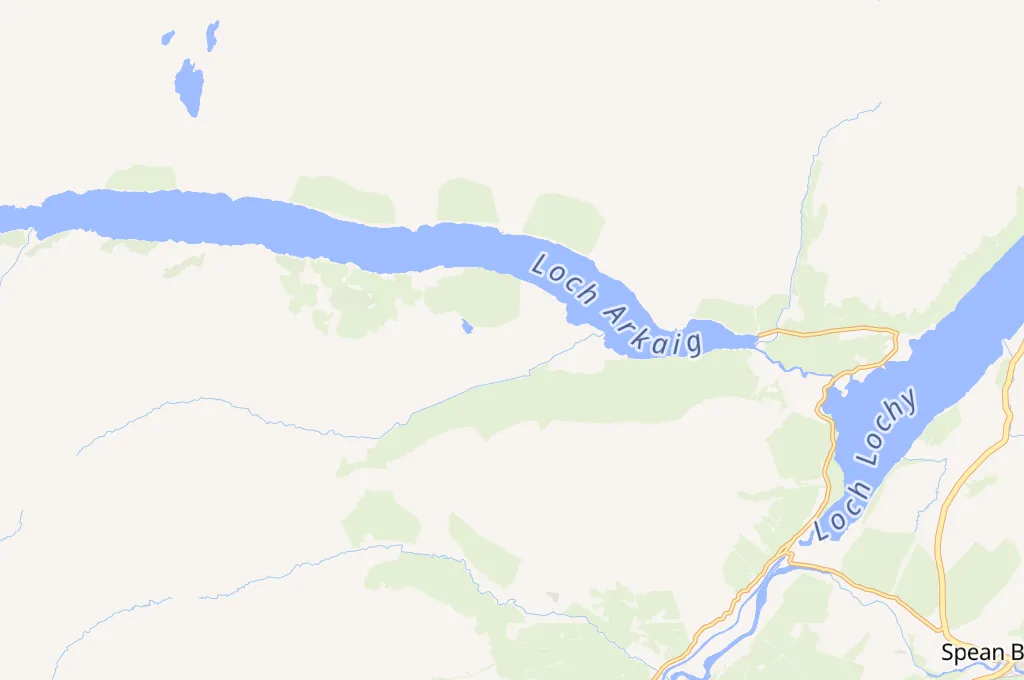 Bosque de Pinos de Loch Arkaig Area Map