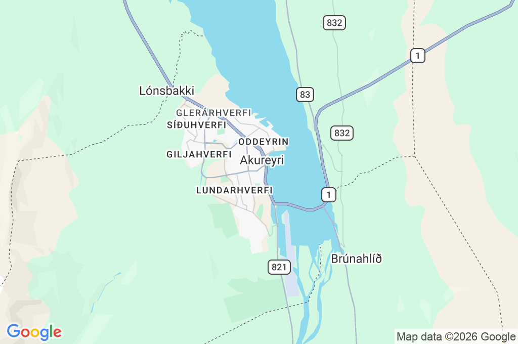 Akureyri Area Map Akureyri Area Map