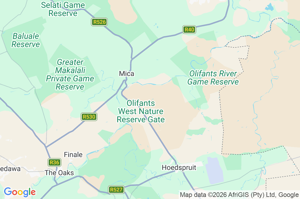 Río Olifants Area Map