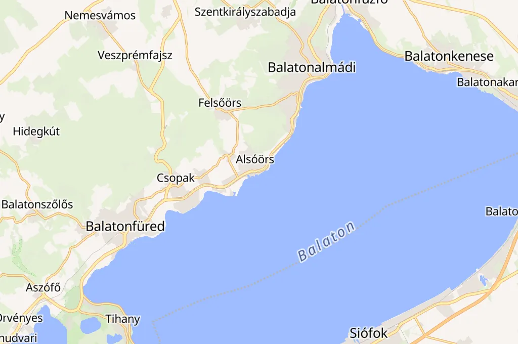 Alsóörs Area Map
