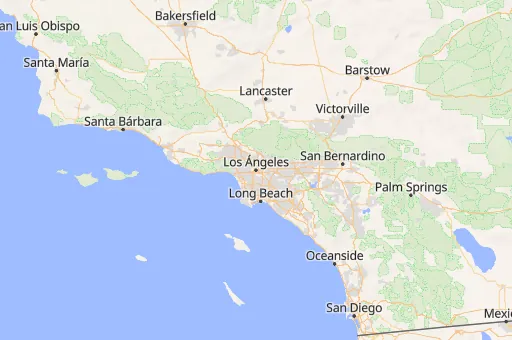 Map of Los Ángeles