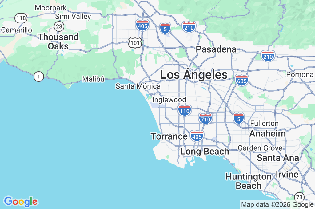 Aeropuerto Internacional de Los Ángeles Area Map
