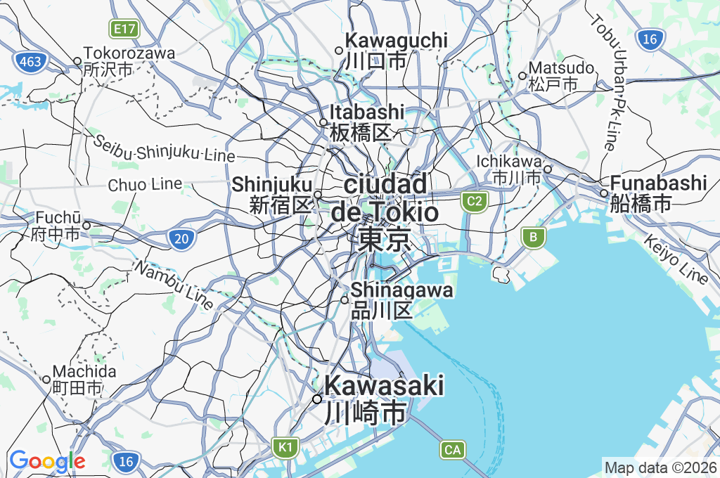 Torre de Tokio Area Map
