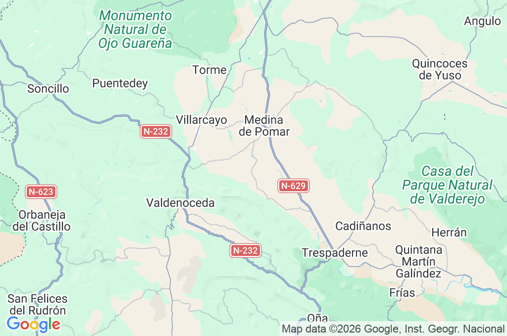 Las Merindades Area Map