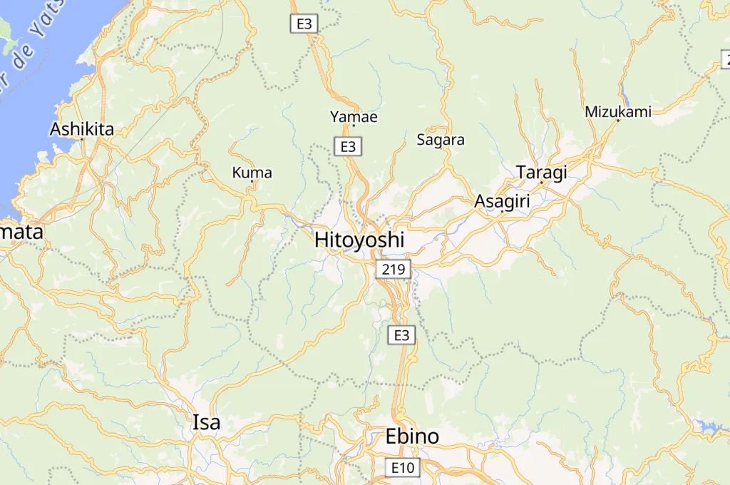 Río Kuma Area Map