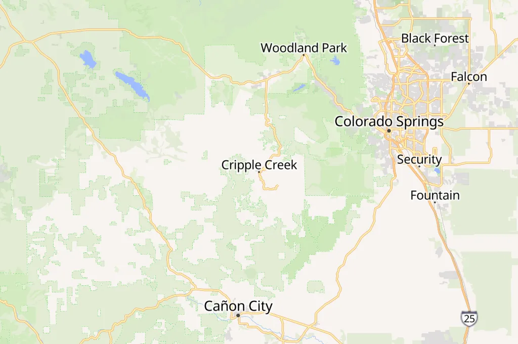 Cripple Creek Area Map Cripple Creek Area Map
