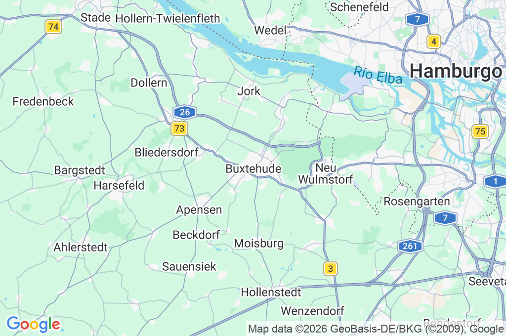 Buxtehude Area Map