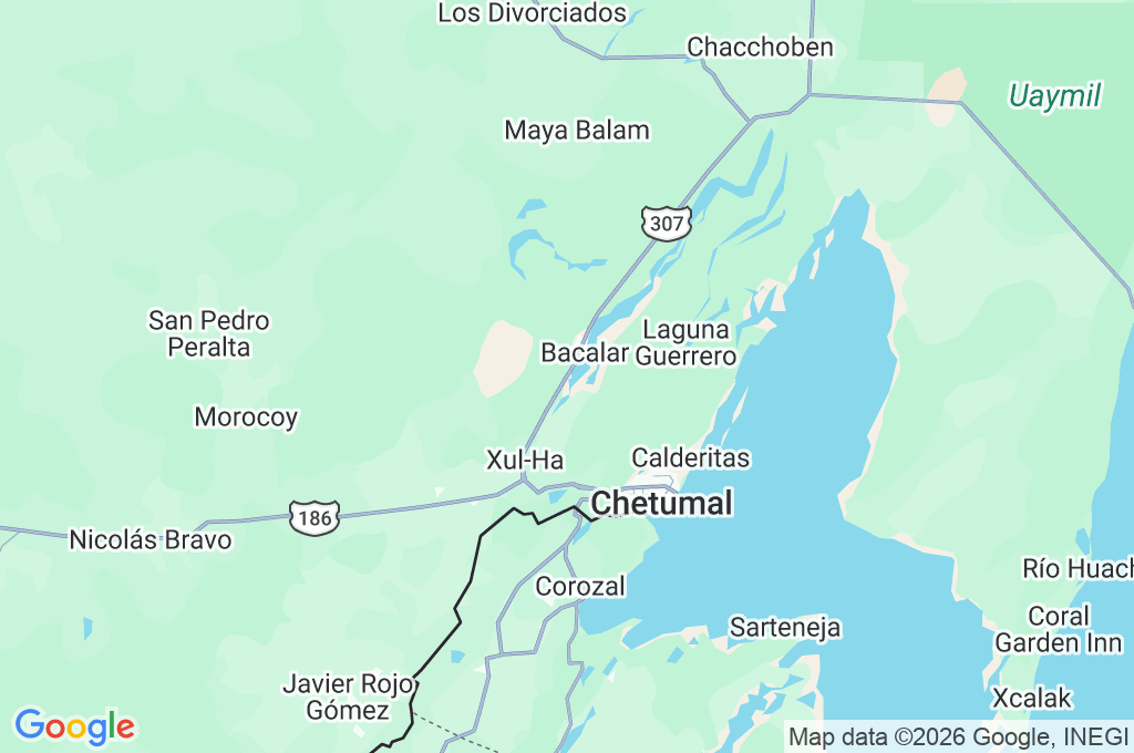Bacalar Area Map Bacalar Area Map