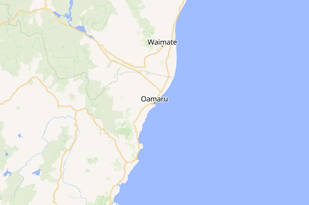Oamaru Area Map Oamaru Area Map