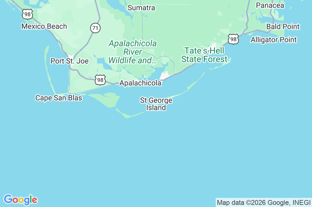 St. George Island Area Map
