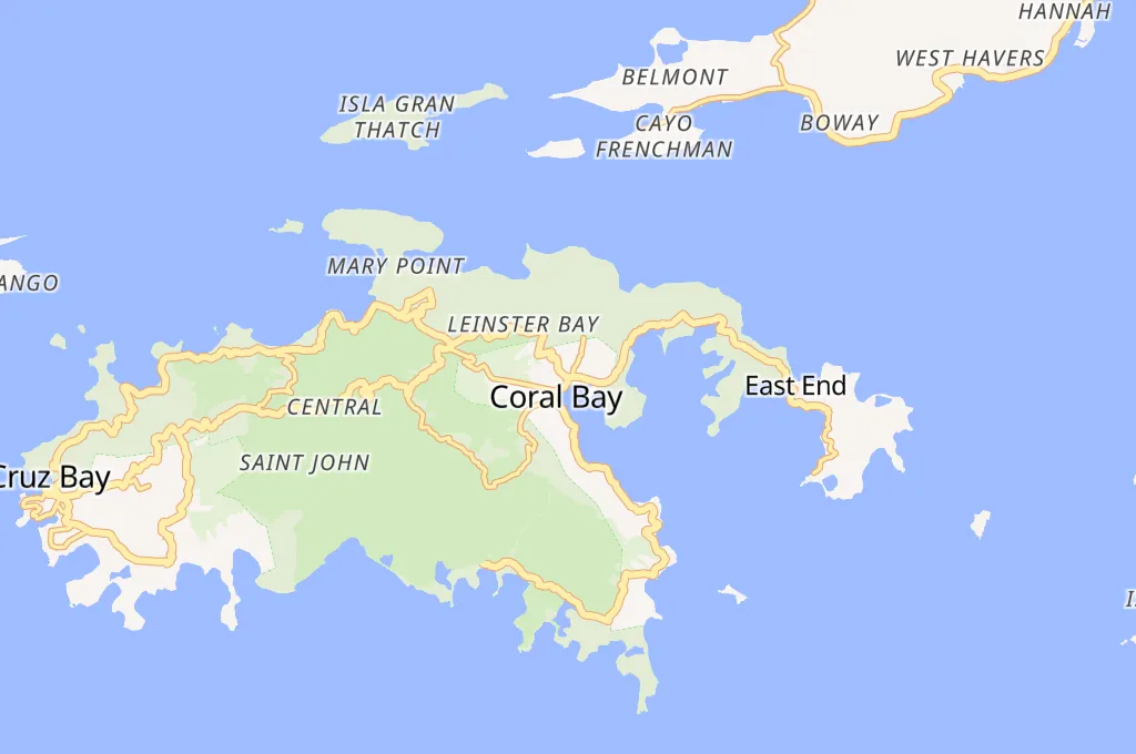 Coral Bay Area Map