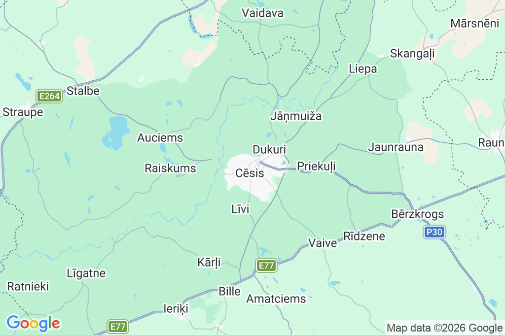 Castillo de Cēsis Area Map