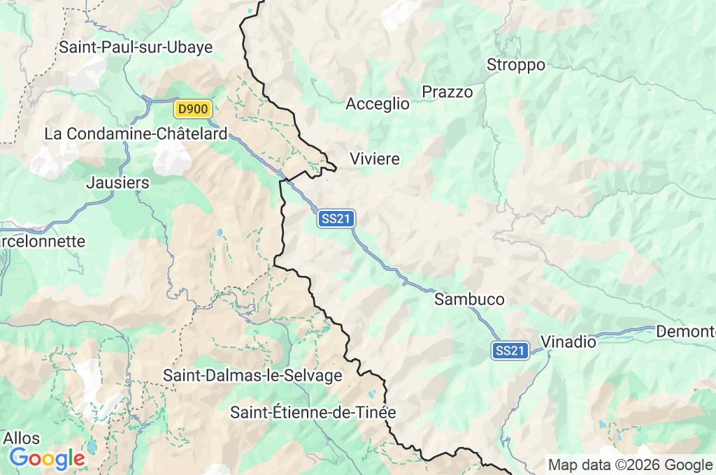 Argentera Area Map Argentera Area Map