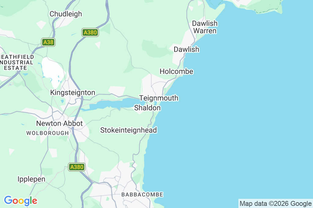 Teignmouth Back Beach Area Map