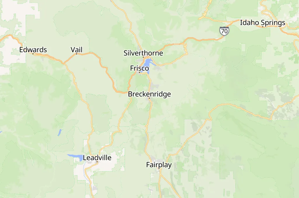 Breckenridge Area Map Breckenridge Area Map
