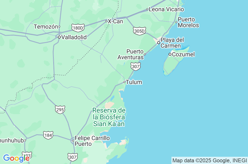 Tulum Area Map