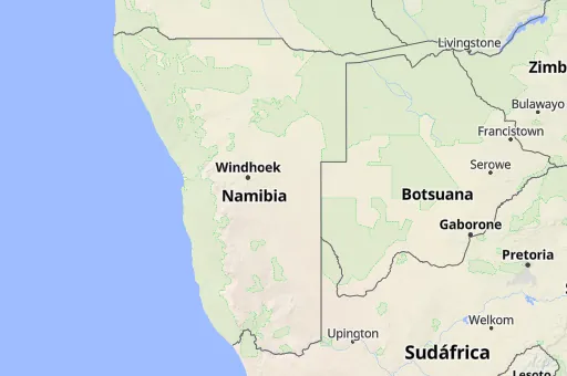 Map of Namibia