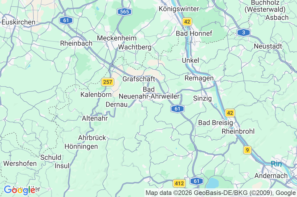 Bad Neuenahr-Ahrweiler Area Map Bad Neuenahr-Ahrweiler Area Map