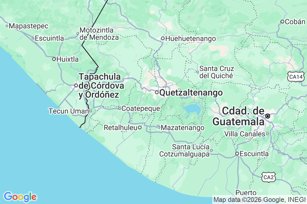 Volcán Santiaguito Area Map Volcán Santiaguito Area Map