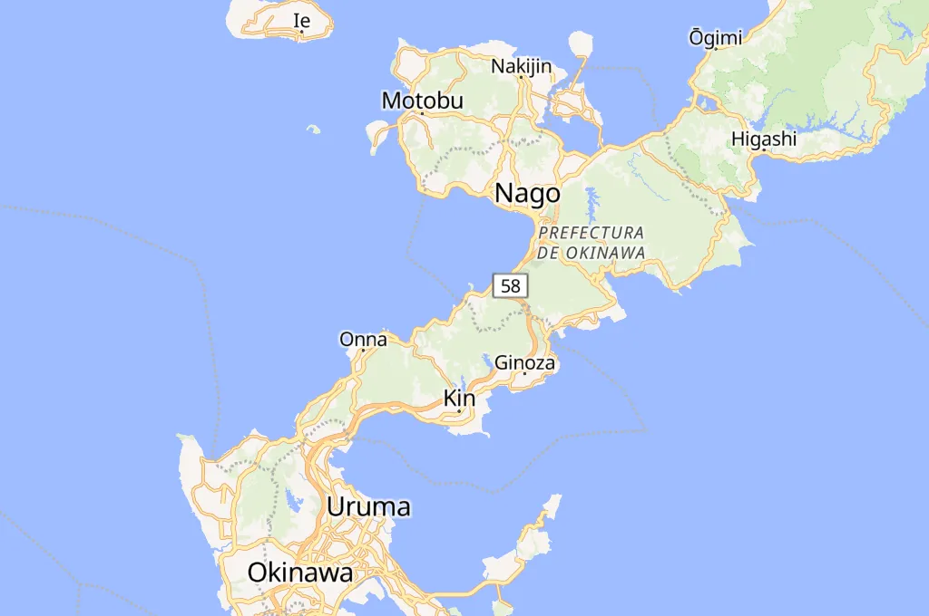 Kariyushi Beach Resort Ocean Spa Area Map