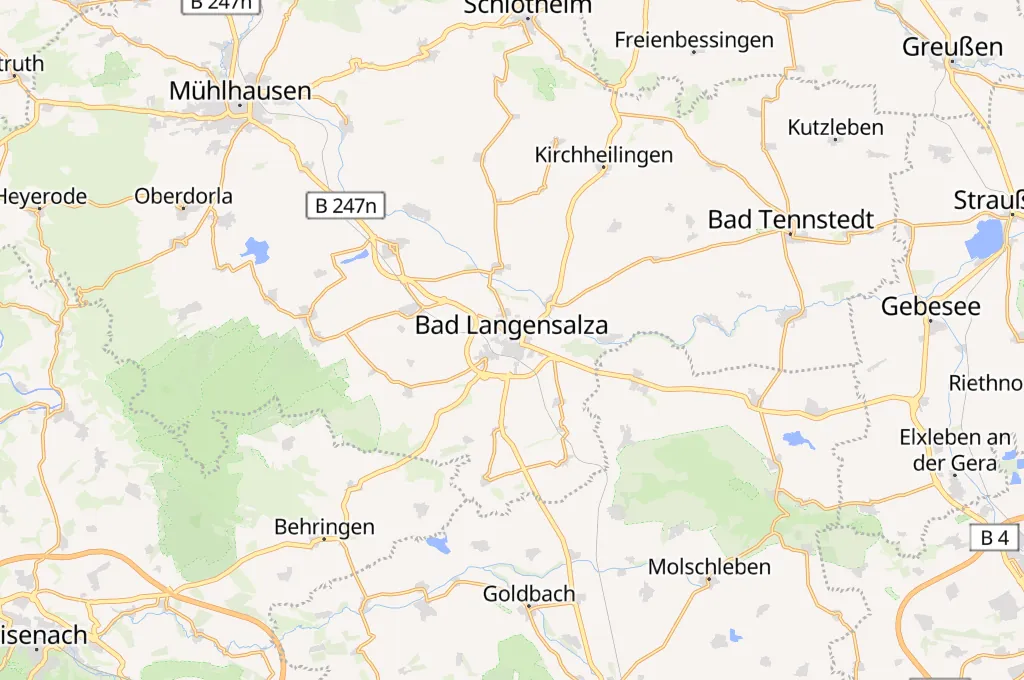 Bad Langensalza Area Map Bad Langensalza Area Map