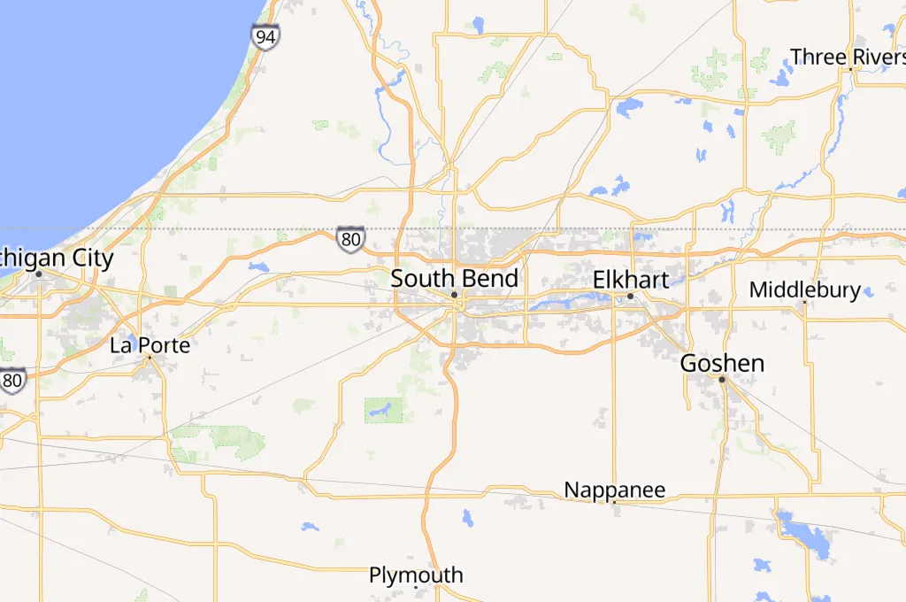 South Bend Area Map South Bend Area Map
