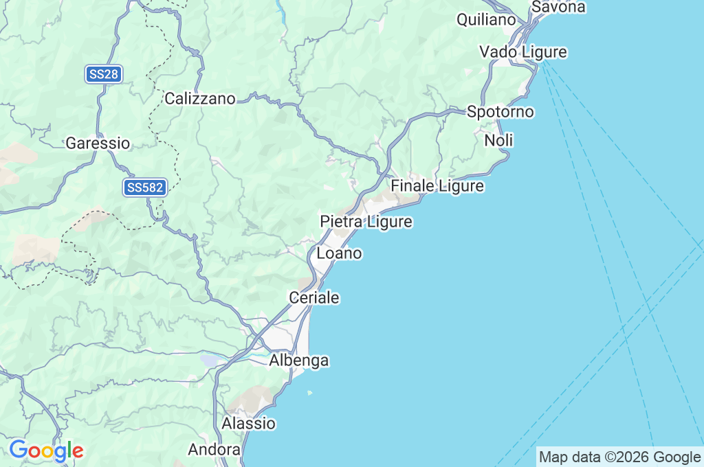 Playa de Pietra Ligure Area Map Playa de Pietra Ligure Area Map