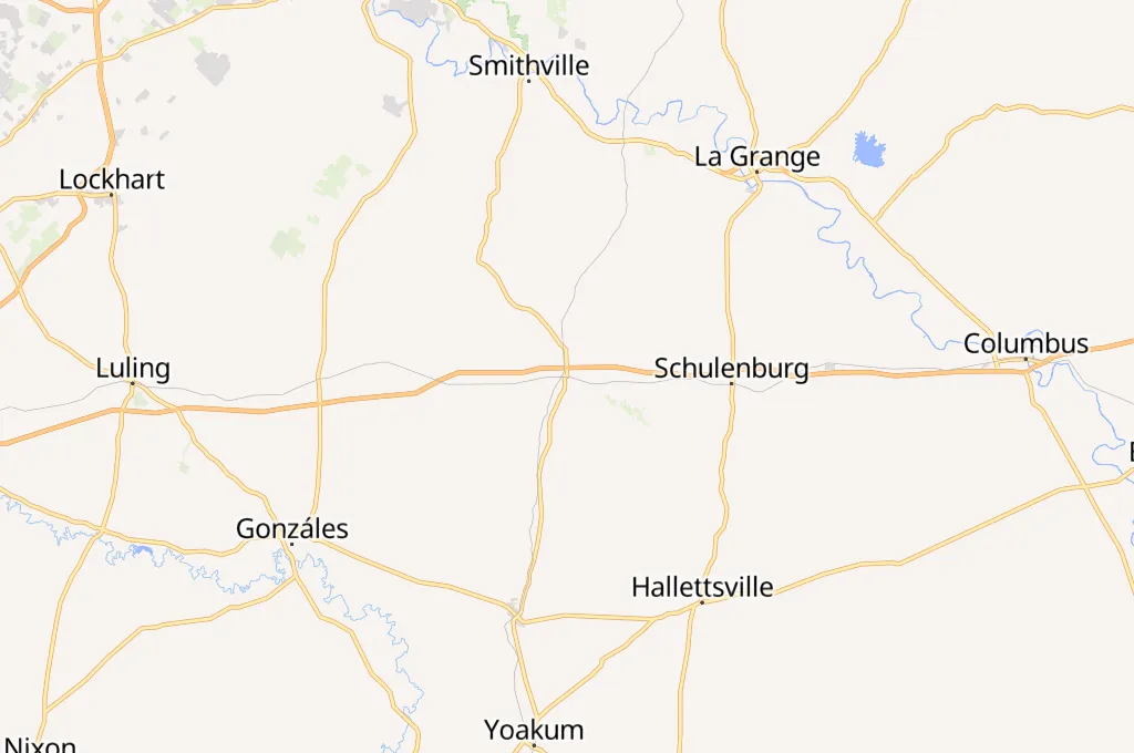 Flatonia Area Map